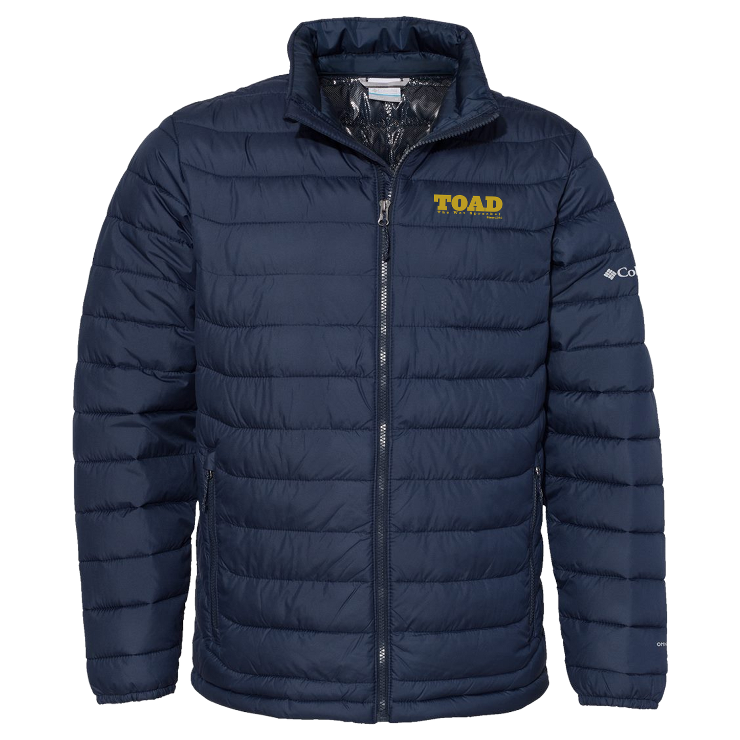 Gold Logo Columbia Puffer Jacket