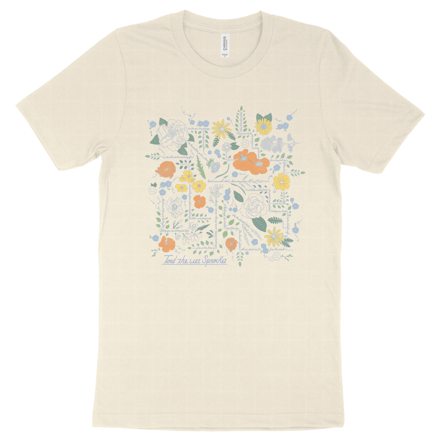 Lyric Flower Map (Light T) - Vintage Vibes