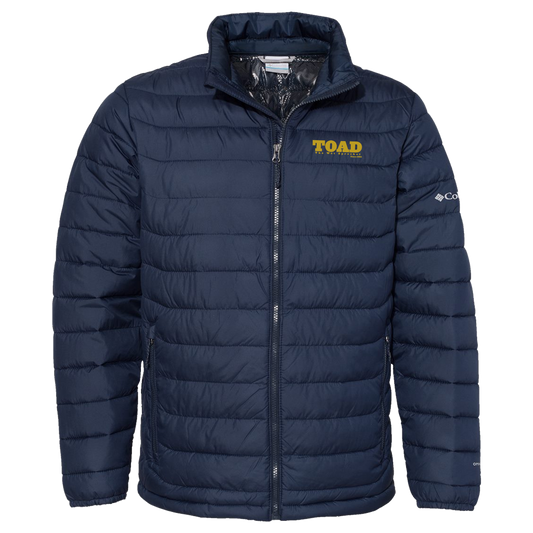 Gold Logo Columbia Puffer Jacket