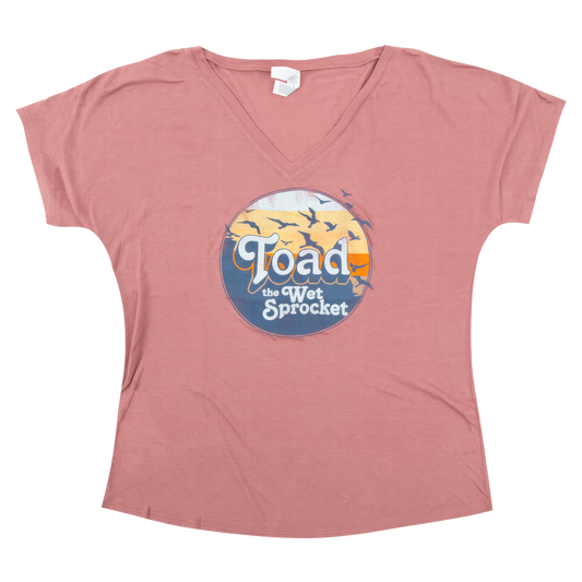 Women's Sunset Logo V-Neck Tee