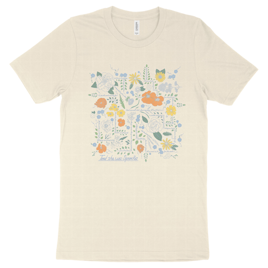 Lyric Flower Map (Light T) - Vintage Vibes